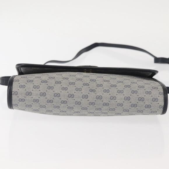 GUCCI Micro GG Supreme Shoulder Bag PVC Navy Gold 004 89 1041 Auth 144072 - Picture 5 of 16